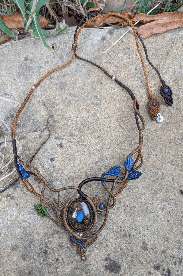 Collier avec Opale Boulder d&#039;Australie